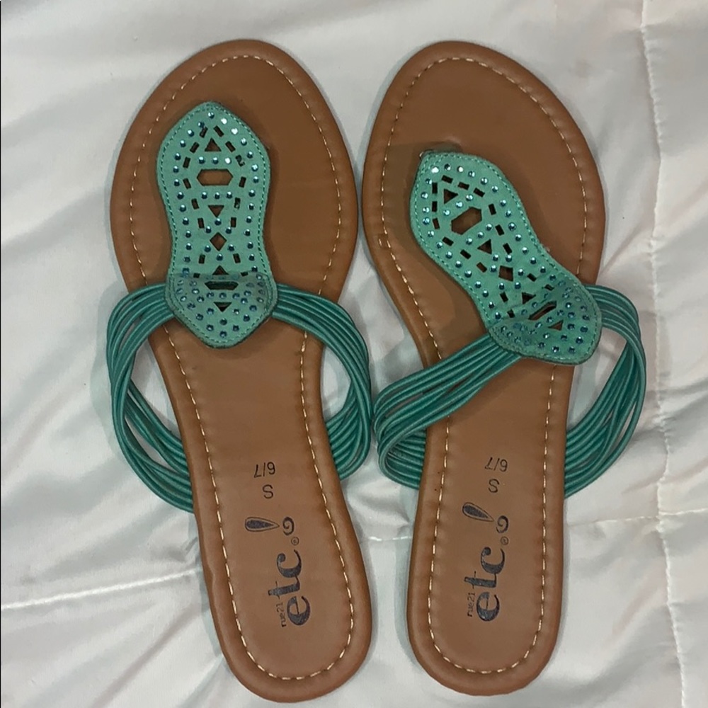 Turquoise sandals